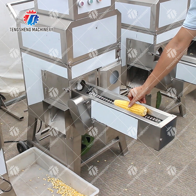 Stainless Steel Sweet Corn Skin Peeler And Thresher Machine Corn Kernel Husking